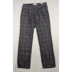 Brax Men Pants 35x31 Cooper Fancy Regular Straight Fit‎ Tartan Plaid Flat Front
